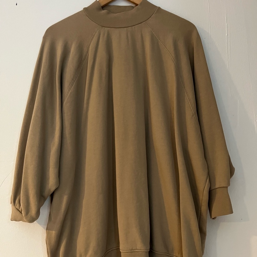 Essentials Tan Turtleneck Sweater Relaxed Fit